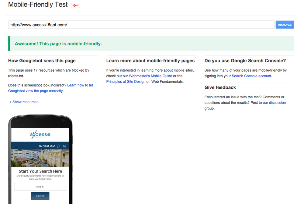  Google Mobile-friendly Test 