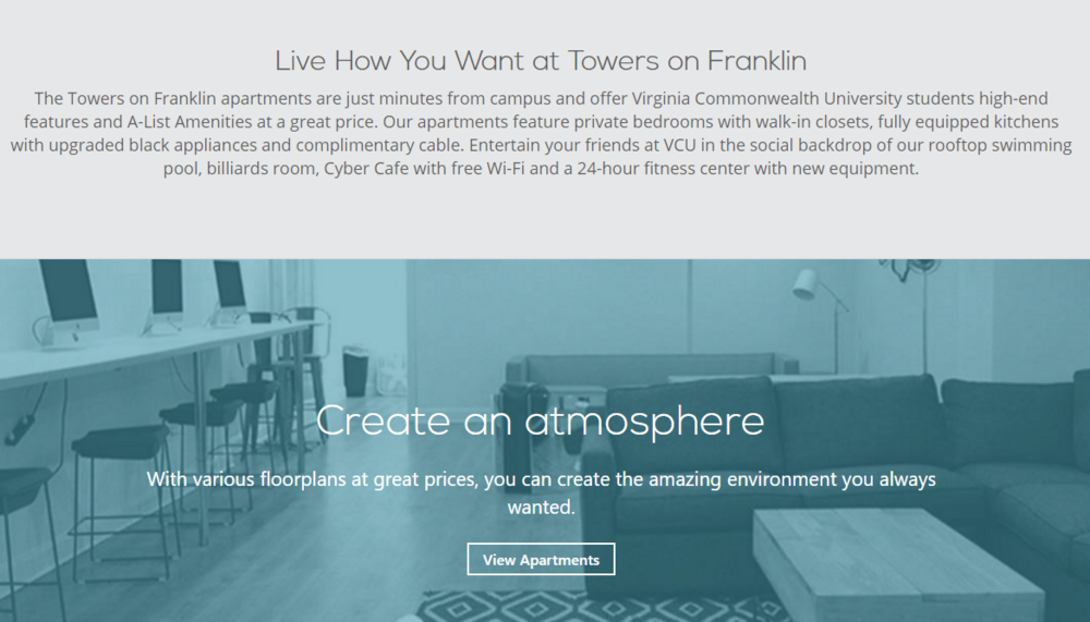  Towers on Frankling Apartment Branding 