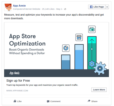 Facebook News Feed Ad Example