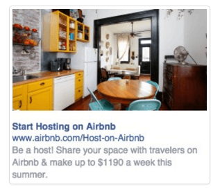  Airbnb Sidebar Facebook Ads Example 
