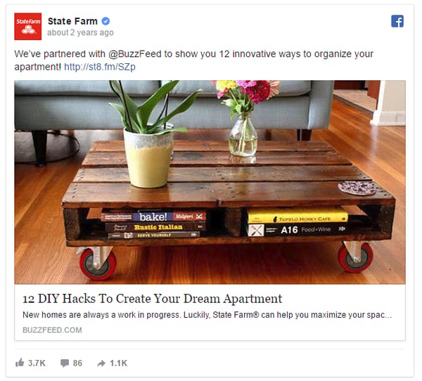  State Farm Facebook Ads Example 