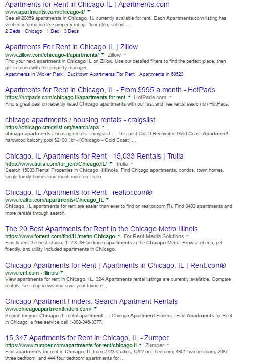  Chicago Apartments Search Results 